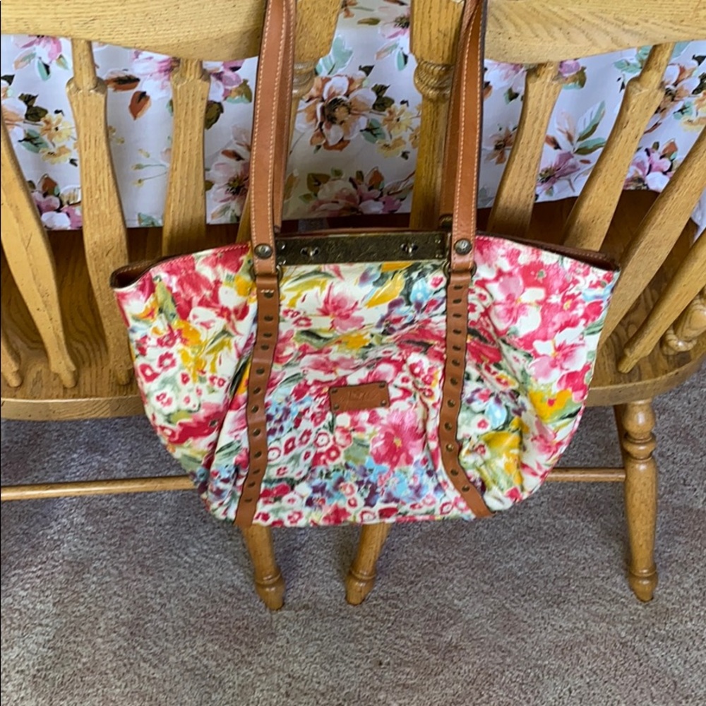 Patricia Nash Floral Leather Handbag